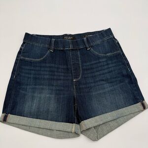 Judy Blue 2XL Pull On Denim Shorts Cuffed Stretch High Rise